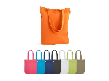MERIDA. Tragetasche (220 g/ m²) aus Baumwolle (50%), recycelter Baumwolle (30%) und polyester (20% rPET) bedrucken