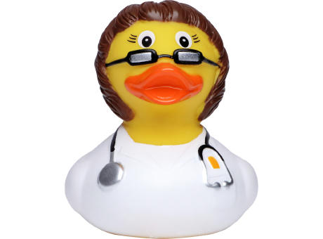 Quietsche-Ente Ärztin, brünette Werbeartikel