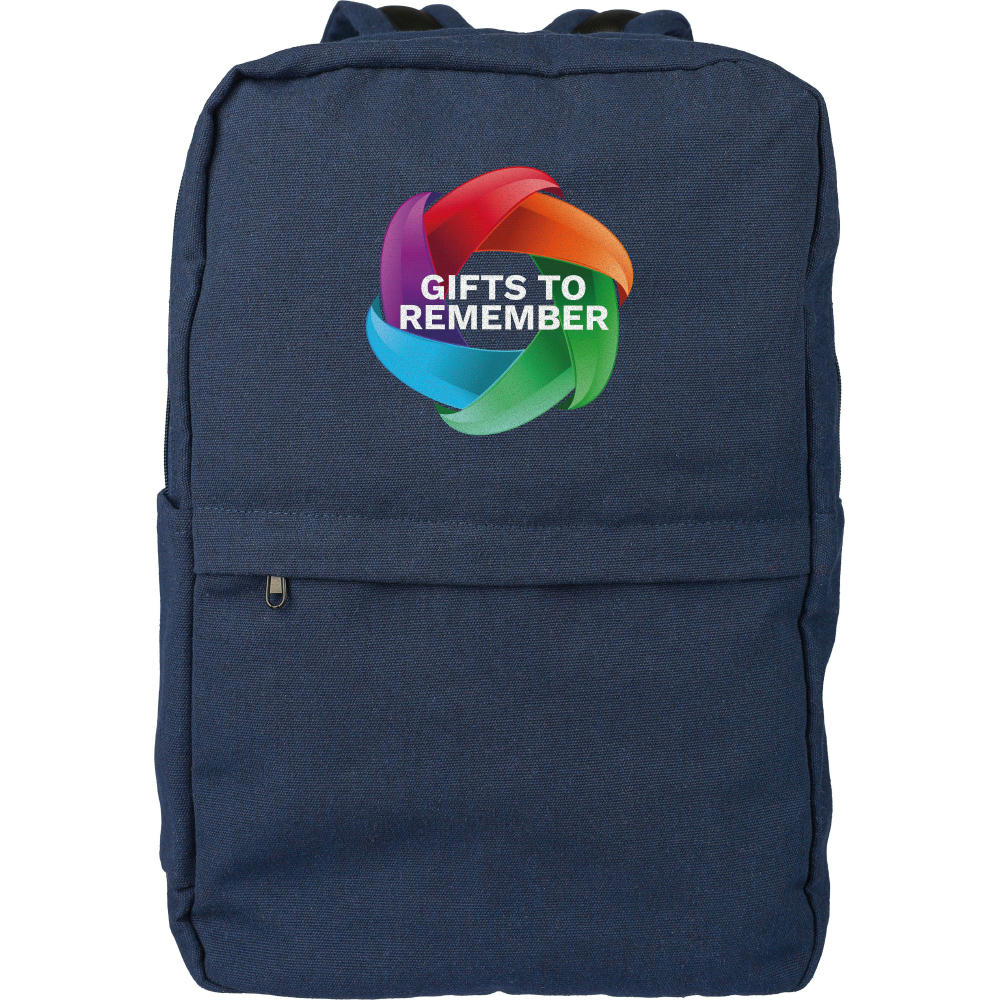 Rucksack Seraphina aus recyceltem Poly-Baumwollgewebe (330 g/m2) Werbeartikel