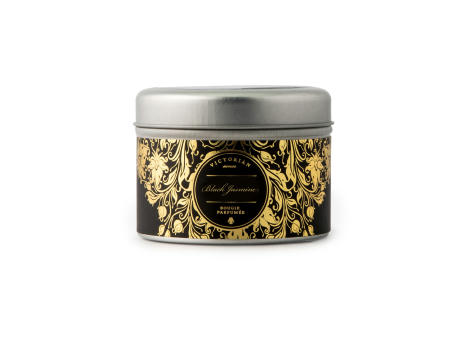 Victorian Sense Tinbox Schwarzer Jasmine Parfümkerze Werbeartikel