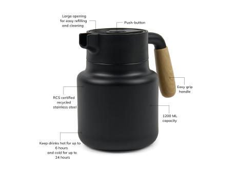 VINGA Arbe RCS Isolierkanne 1200ml bedrucken