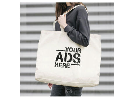 Product image CADAQUES - Baumwolltasche mit Bodenfalte und langen Henkeln Werbeartikel