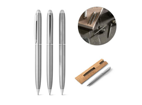 CHRIS. Kugelschreiber mit Gehäuse aus Edelstahl (53% rSS) mit Clip Werbeartikel