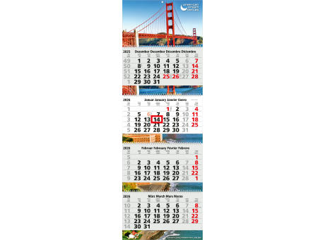 Product image 4-Monatskalender Quadro Wire-O 4 Bestseller (Mehrblock) Werbeartikel