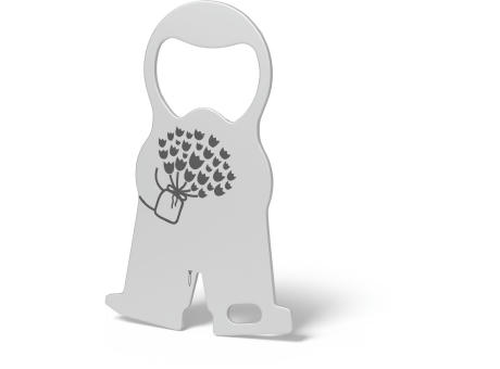 RICHARTZ Einkaufswagenlöser karl flowers: Figur mit Tulpenstrauß – Werbeartikel mit Ihrem Logo