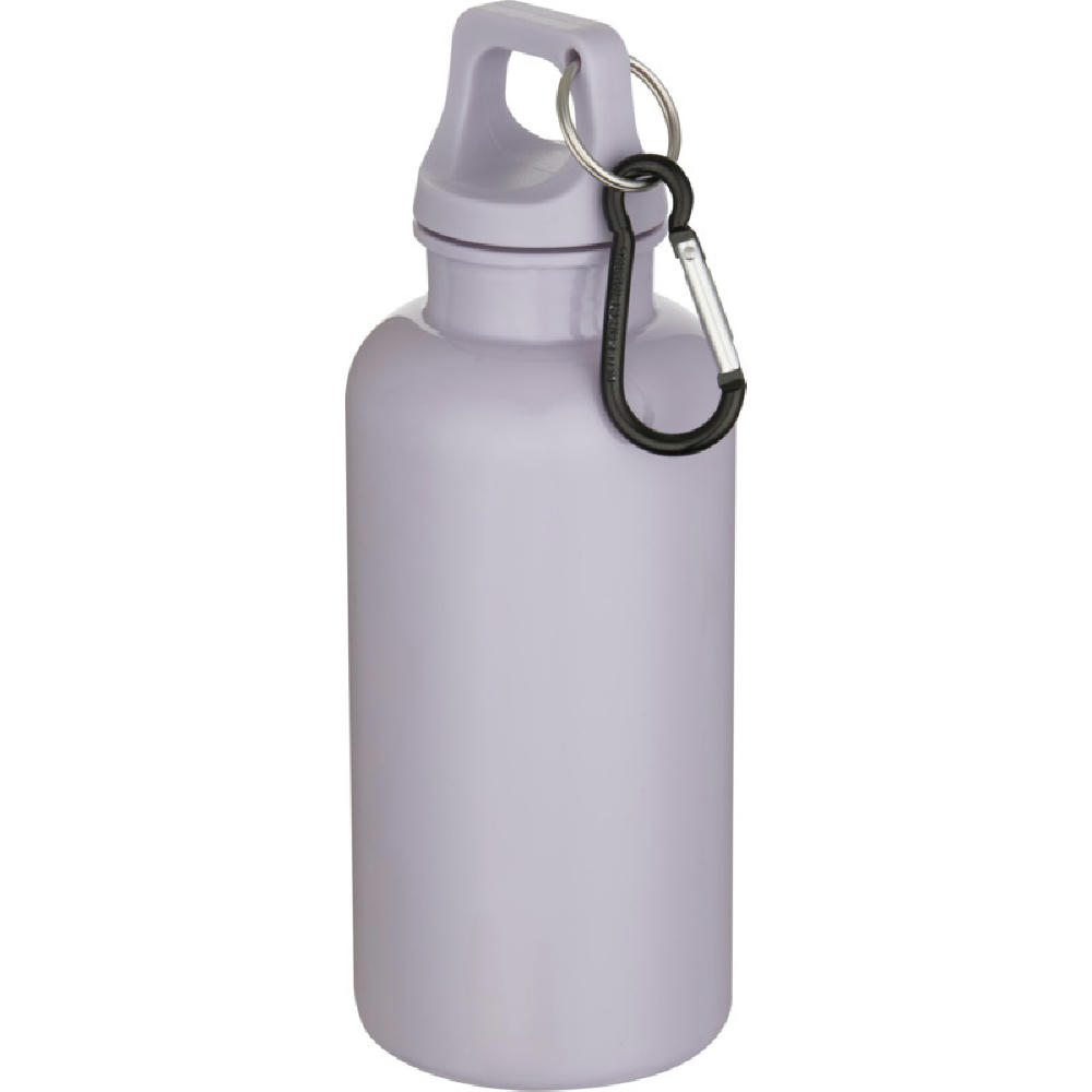 Oregon 400 ml einfarbige RS-zertifizierte Trinkflasche aus recyceltem Kunststoff mit Karabinerhaken  Werbeartikel