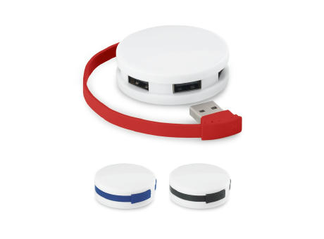 Product image GARDNER. HUB mit Kabel und 4 USB-A-Anschlüssen aus ABS bedrucken