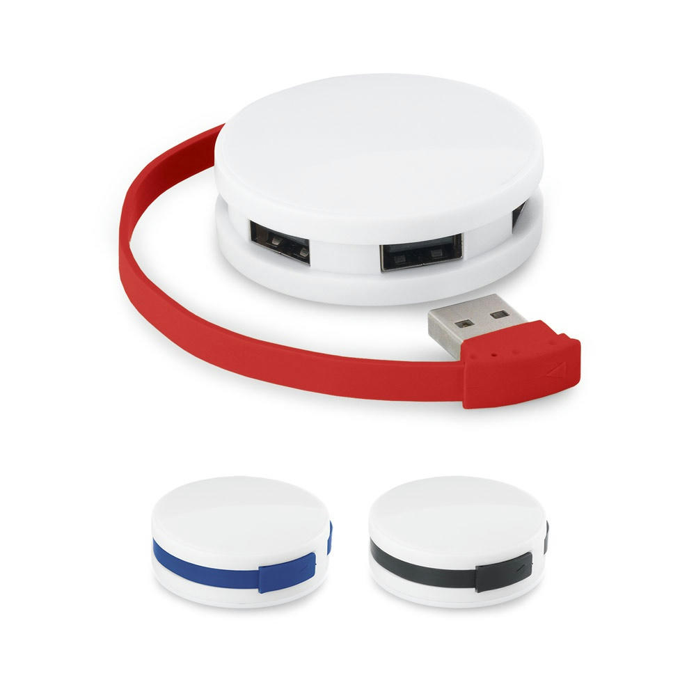 Product image GARDNER. HUB mit Kabel und 4 USB-A-Anschlüssen aus ABS Werbeartikel