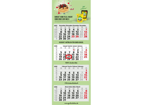 4-Monatskalender Quadro Light 4 Bestseller (Mehrblock) Werbeartikel