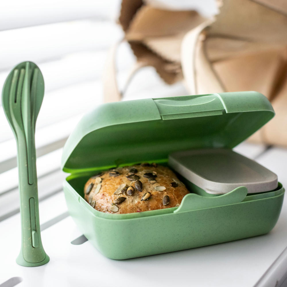 Koziol CANDY READY Lunchbox-Set + Besteck-Set Werbeartikel