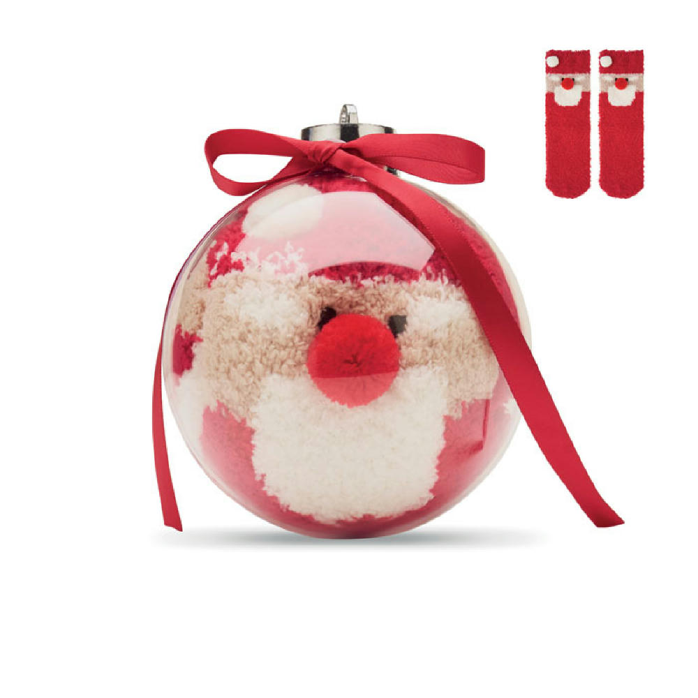 Product image Weihnachtsbaumkugel mit Socken Werbeartikel