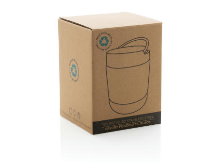 Savory Lebensmittelflasche aus RCS recycelt. Stainless-Steel Werbeartikel