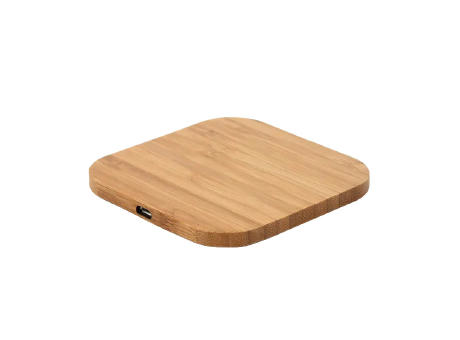 Product image Wireless Charger eckig 10W Bambus Werbeartikel