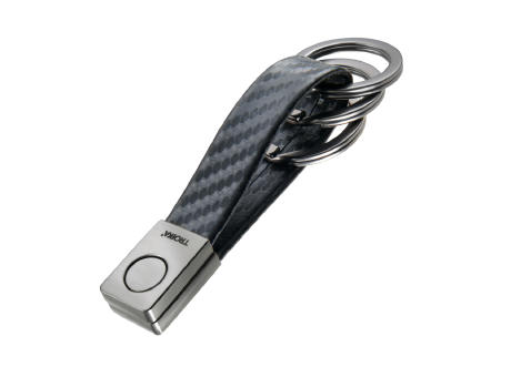 TROIKA Schlüsselanhänger TWISTER CARBON Werbeartikel