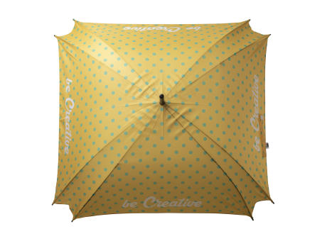 individueller Regenschirm CreaRain Square RPET Werbeartikel