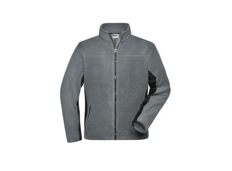 Men's Workwear Fleece Jacket - STRONG - - Strapazierfähige Fleecejacke im Materialmix Werbeartikel