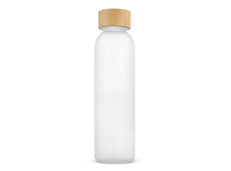 Wasserflasche Glas &amp; Bambus 500ml Werbeartikel
