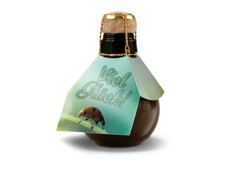 Kleinste Sektflasche der Welt! Viel Glück - Ohne Geschenkkarton, 125 ml Werbeartikel