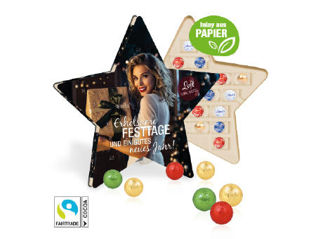 Product image Adventskalender "Stern" mit Fairtrade® Schokolade Werbeartikel