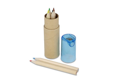 Product image Buntstifte in Pappröhre mit Anspitzerdeckel Werbeartikel