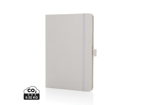 Sam A5 Notizbuch aus RCS zertifiziertem Lederfaserstoff Werbeartikel