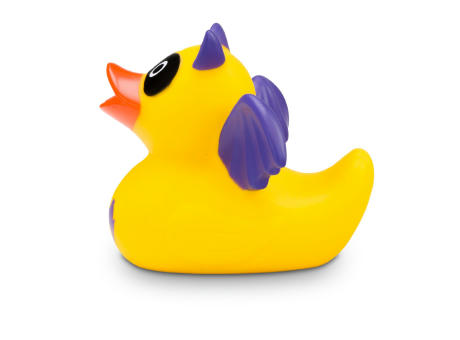 Werbeente Batduck Superheld gelb-lila Werbeartikel
