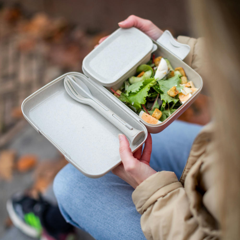 Koziol CANDY READY Lunchbox-Set + Besteck-Set Werbeartikel