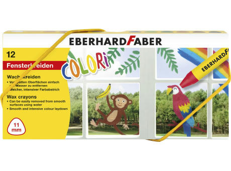 Product image Wachsmalkreiden für Fenster 12er Etui Werbeartikel