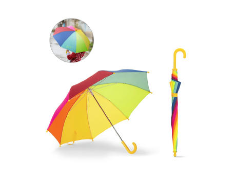 OLIVIA. Kinderregenschirm, 19“, bunt, aus 190T Polyester Werbeartikel