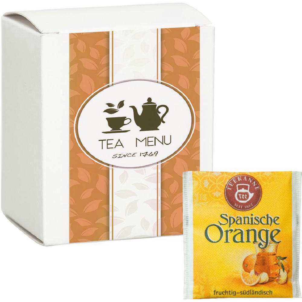 Product image Beuteltee Spanische Orange, 10 Stück, 25g, Faltschachtel Werbeartikel
