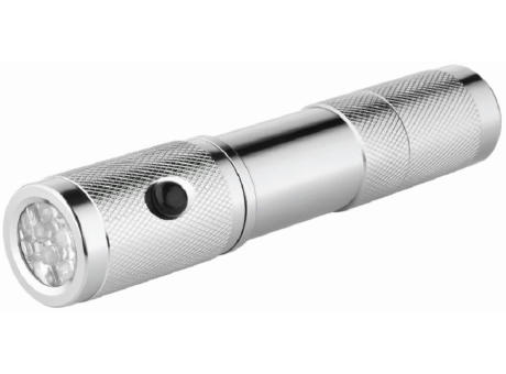 Metmaxx® LED MegaBeam Sicherheitslampe "PocketSecurity" silber bedrucken