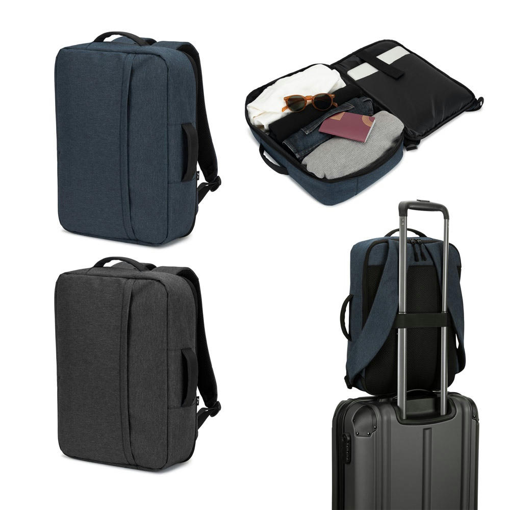 NIAMEY. Tasche aus hochdichtem, recyceltem 300D-Polyester für Laptop 15'6" Werbeartikel