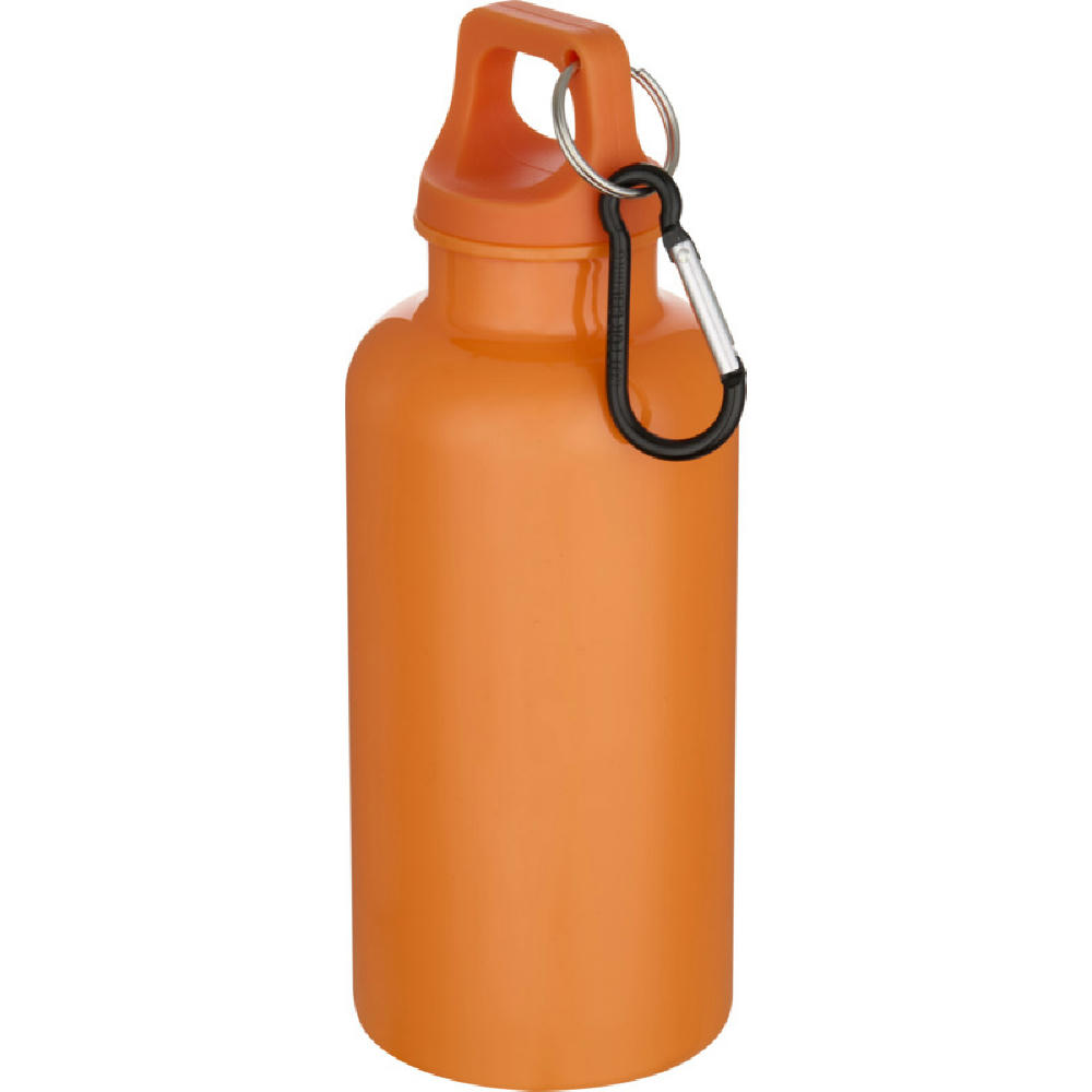 Oregon 400 ml einfarbige RS-zertifizierte Trinkflasche aus recyceltem Kunststoff mit Karabinerhaken  Werbeartikel