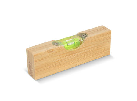 Product image Flaschenöffner-Wasserwaage aus Bambus Werbeartikel