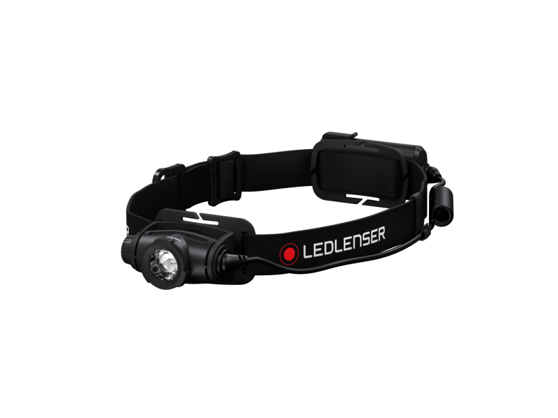 Ledlenser H5 Core fokussierbare Stirnlampe mit 350 Lumen, IP67 Wasserschutz, 160° schwenkbarem Lampenkopf und Wheel Switch Dimmer als B2B Werbeartikel mit Lasergravur