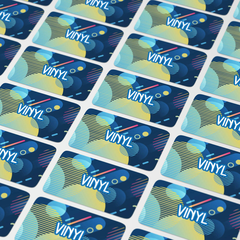 Vinyl Sticker Rechteck 20x10mm Werbeartikel