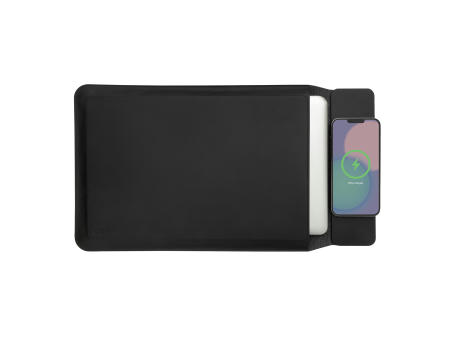 Swiss Peak magnet. 15,6" Laptop-Sleeve mit 15W Ladefunktion Werbeartikel