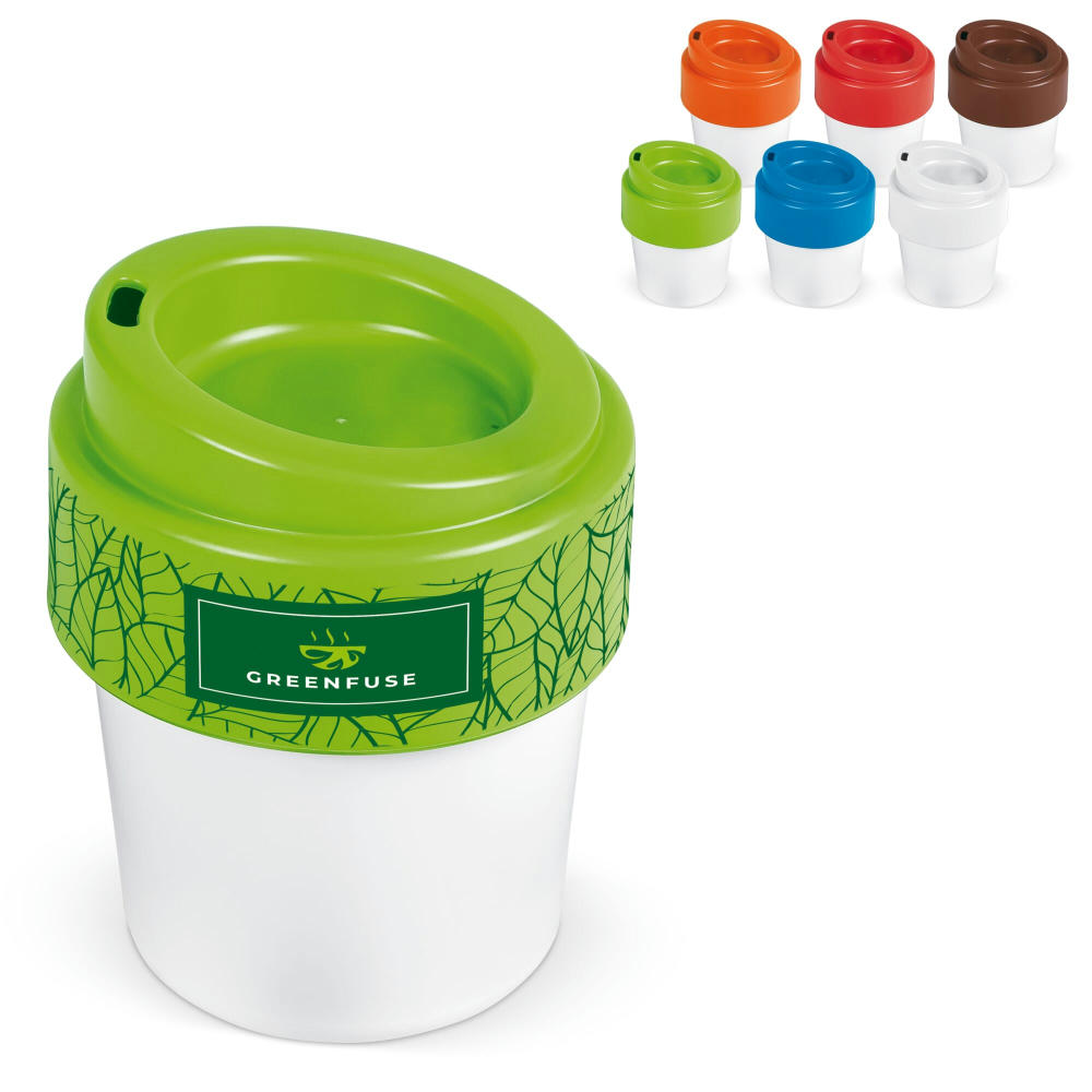 Product image Heiß-aber-cool Kaffeebecher mit Deckel 240ml Werbeartikel