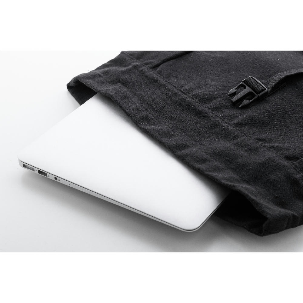 Rucksack aus recyceltem Canvas Blakkan Back Werbeartikel