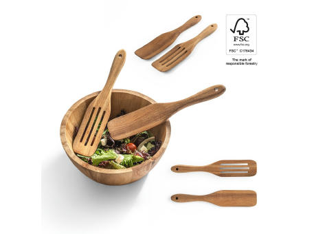 BATALI. Set aus zwei Besteckteilen aus Akazienholz Werbeartikel
