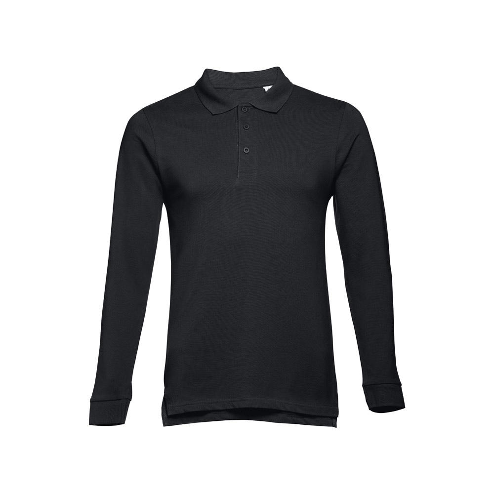THC BERN. Langarm-Poloshirt für Herren aus kardierter Baumwolle Werbeartikel