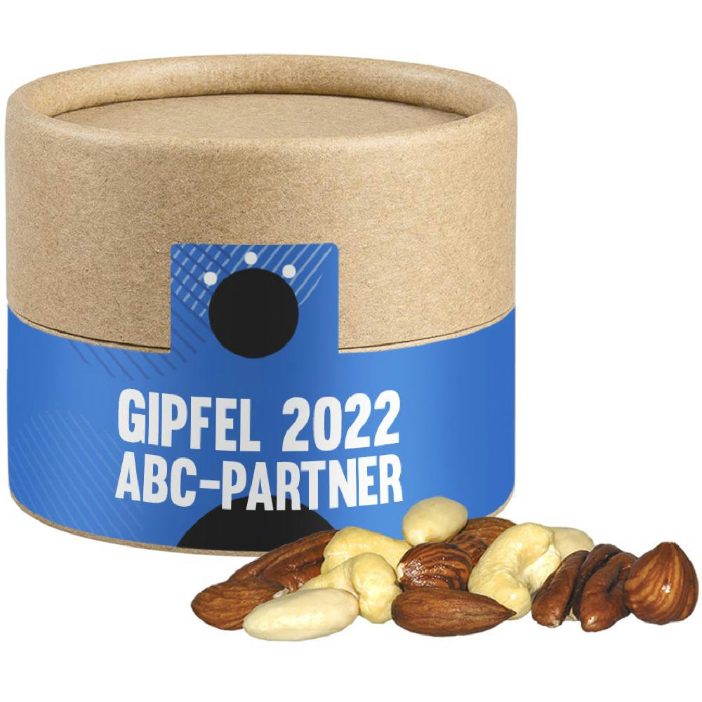 Product image NusskernMix, ca. 40g, Kraftpapierdose Mini Werbeartikel