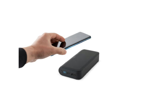 Product image BECKER 20. 20'000 mAh Powerbank aus recyceltem ABS (100% rABS) mit 15W superschnellem kabellosem Ladegerät bedrucken