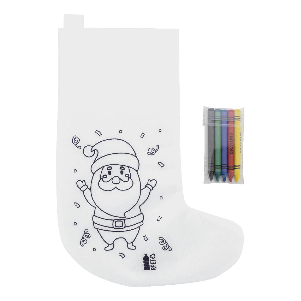 Product image Weihnachtsstrumpf zum Ausmalen Julfar Gift Werbeartikel