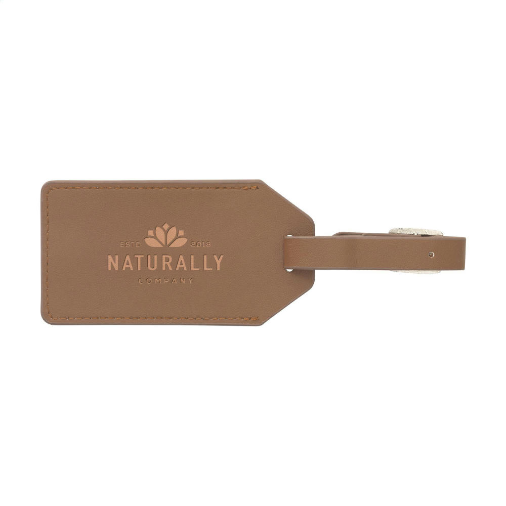 Vegan Pineapple Leather Luggage Tag Werbeartikel