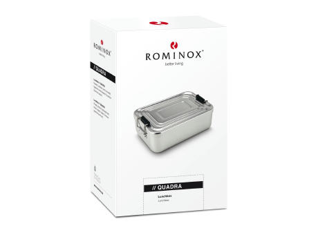 ROMINOX® Lunchbox // Quadra Silber Werbeartikel