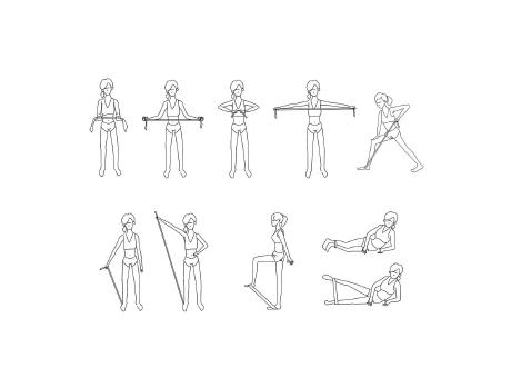 Gymnastikband „Workout“, 3er Set Werbeartikel