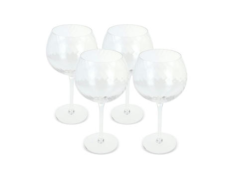 Byon Opacity 4er-Set Weingläser mit stilvollem Glasmuster 470ml Werbeartikel