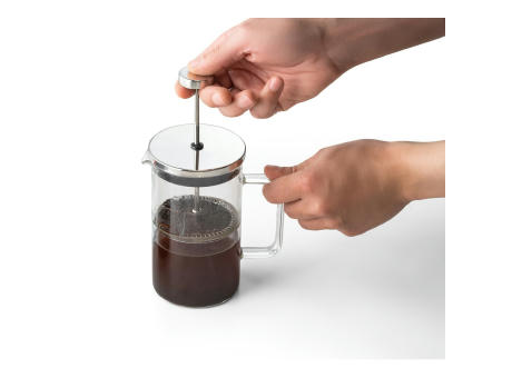 JENSON. Kaffeemaker aus Borosilikatglas und Edelstahl, 600 ml Werbeartikel