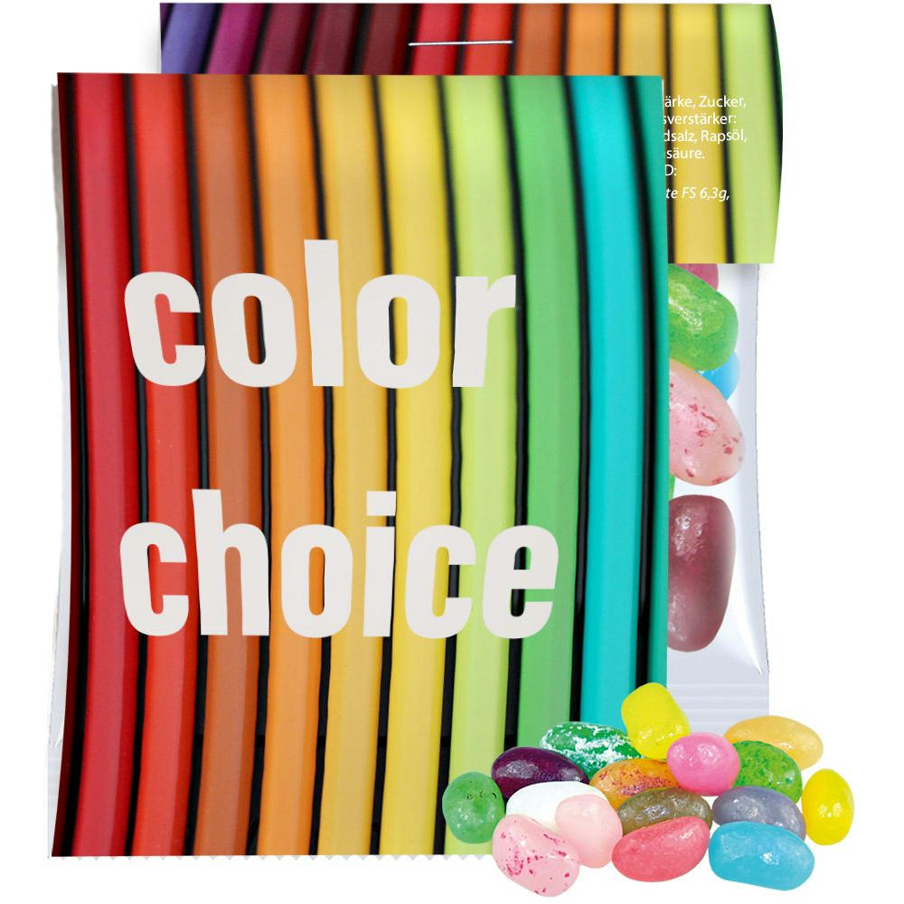 Product image Jelly Beans süß-Mix, ca. 15g, Express Midi-Tüte mit Werbereiter Werbeartikel